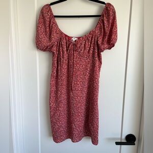 Red Floral Minidress